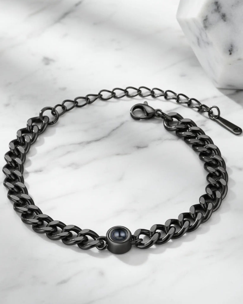 Personalised Titanium Steel Photo Projection Bracelet IfShe UK