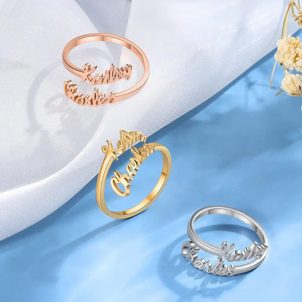 Ring design with name for female hotsell