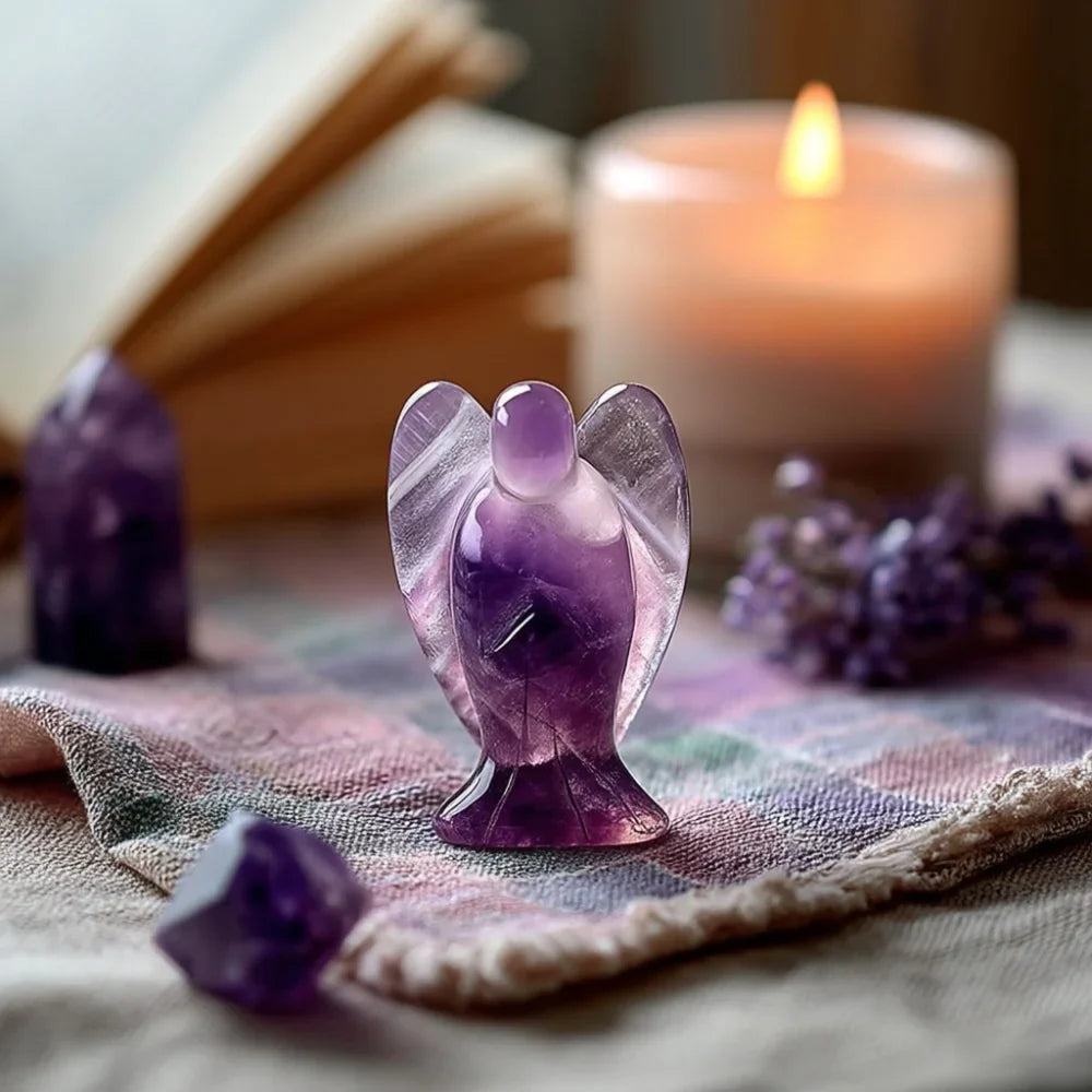 Amethyst Angel of Tranquility – Natural Crystal Guardian