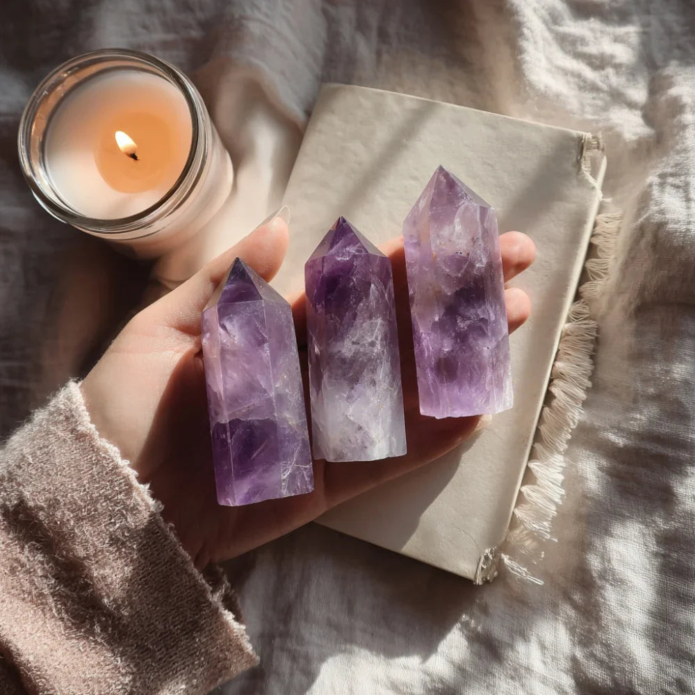 Amethyst Crystal Point AAA Premium – Healing Purple Gemstone for Calm & Clarity