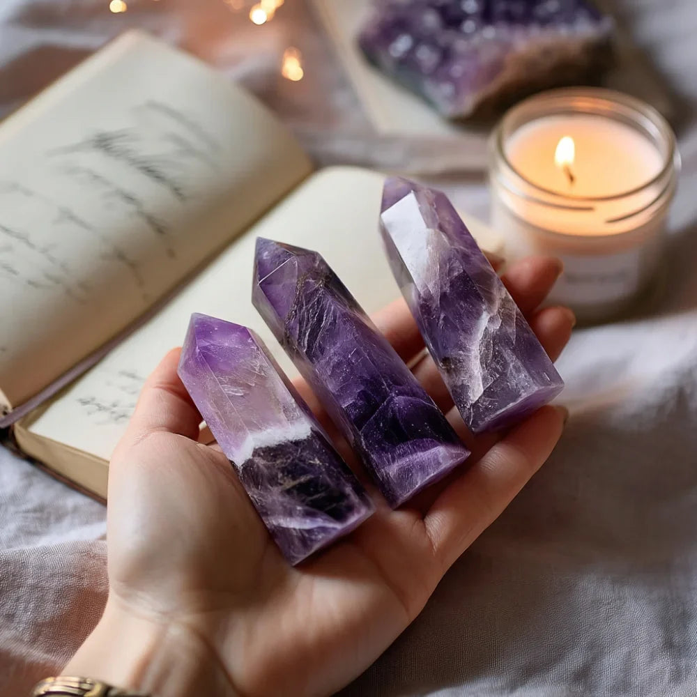 Amethyst Crystal Point AAA Premium – Healing Purple Gemstone for Calm & Clarity