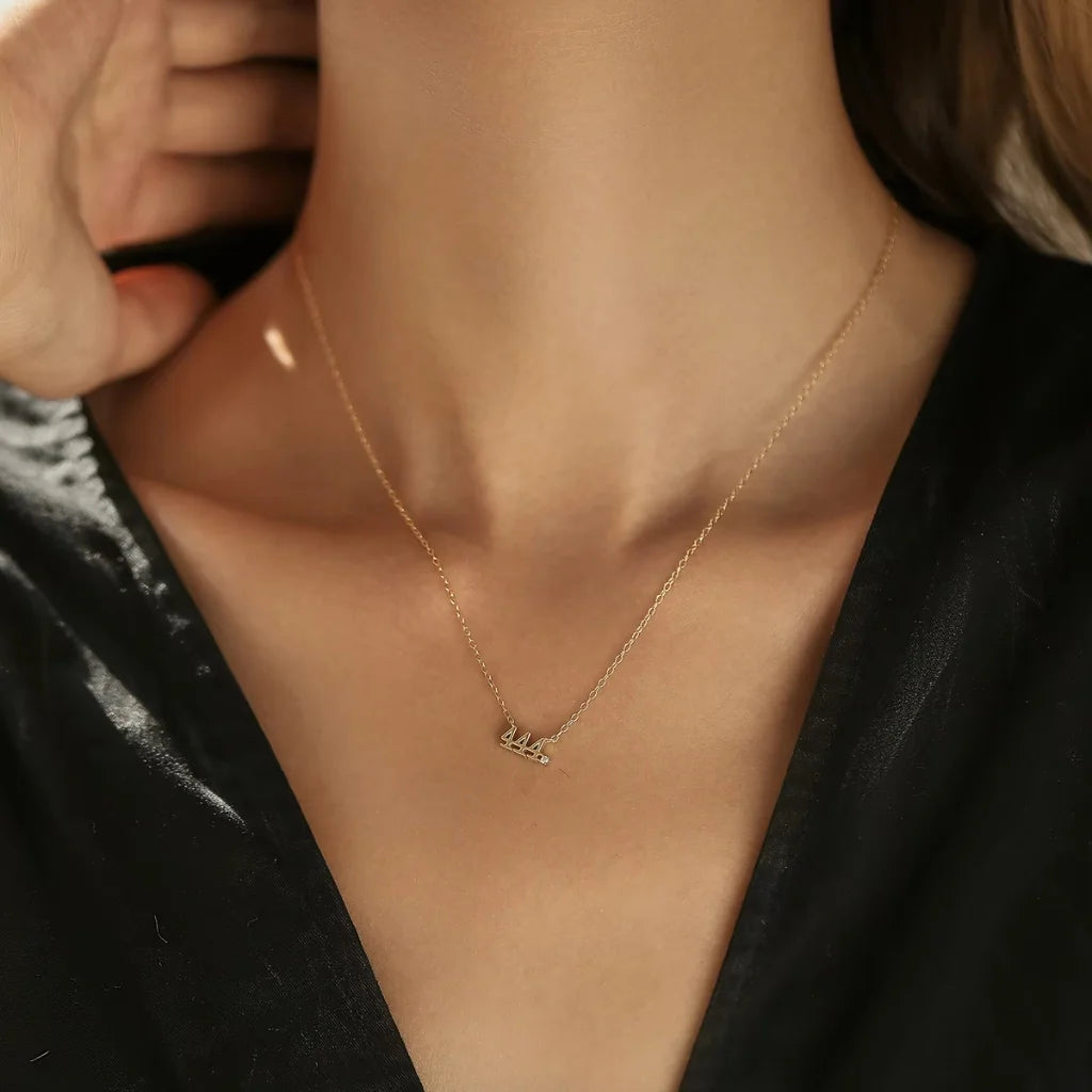 Angel Number Necklace | Gold & 925 Sterling Silver with Zircon