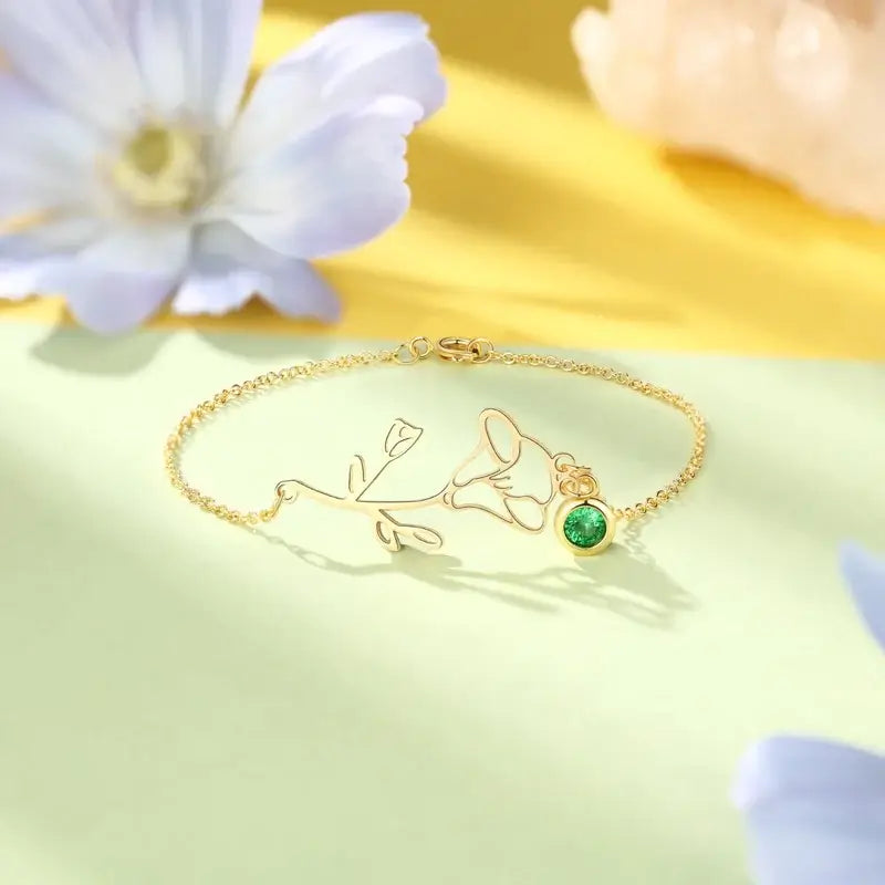 Personalised 2025 birthstone bracelet