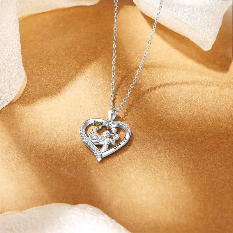 Mum and daughter Heart pendant silver Necklace woman jewellery gift UK  seller | eBay
