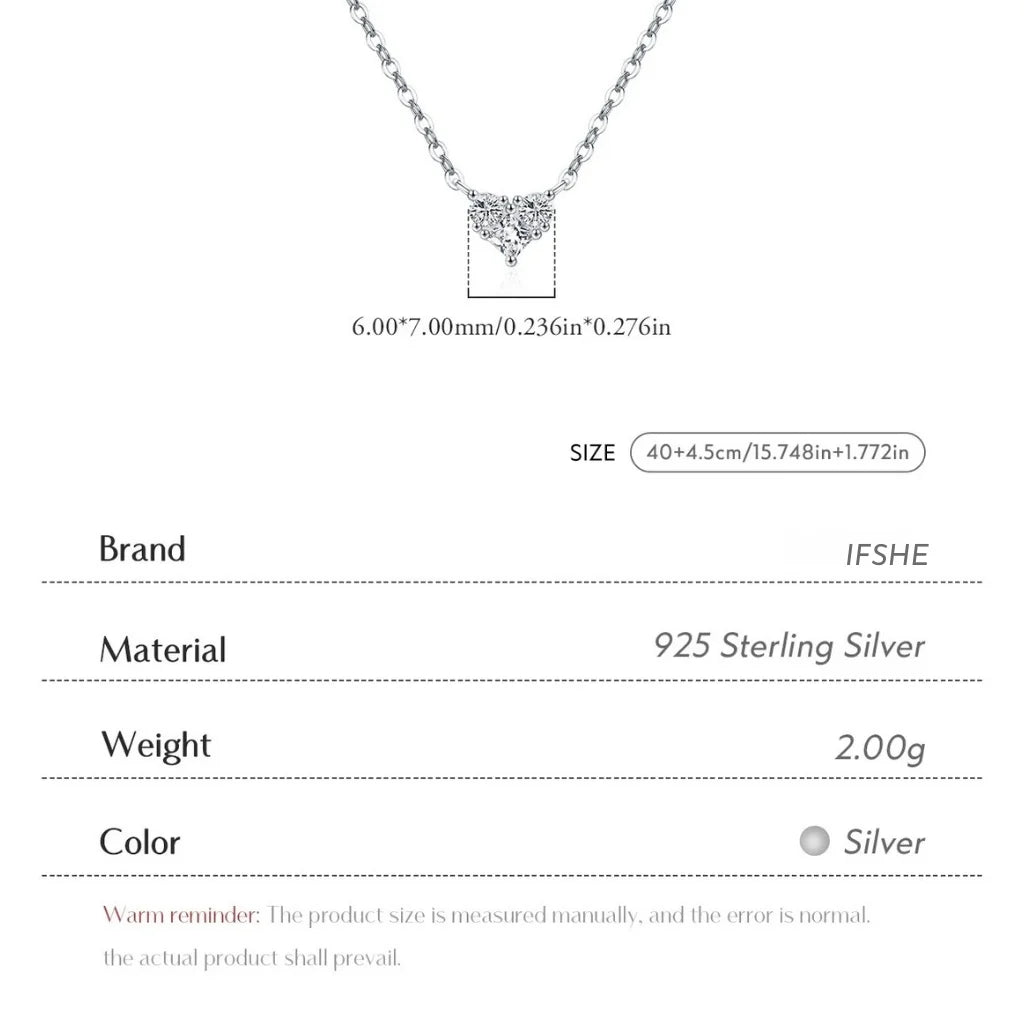 Heart Birthstone Necklace - 925 Sterling Silver Choker for Women
