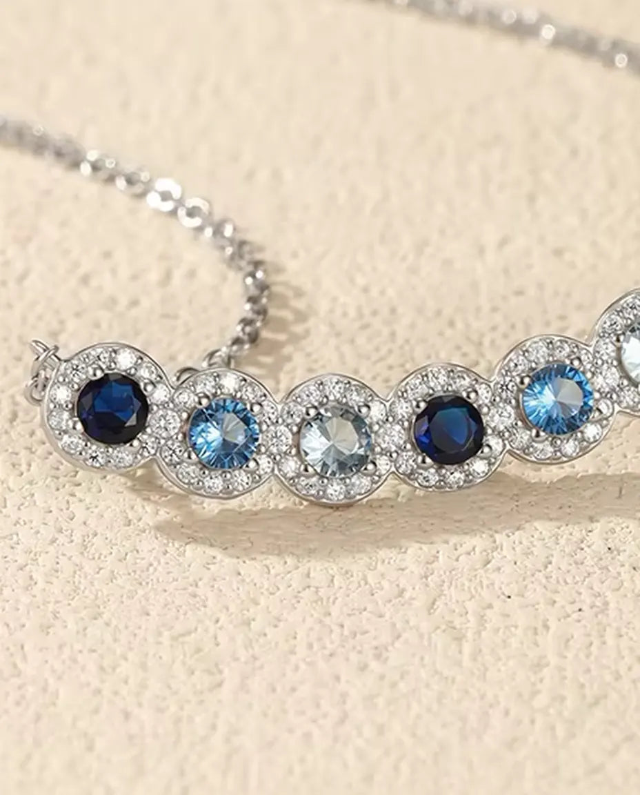 Blue Ombre Bar Necklace