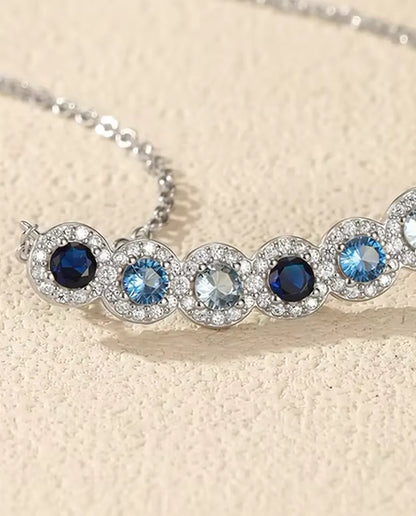 Blue Ombre Bar Necklace