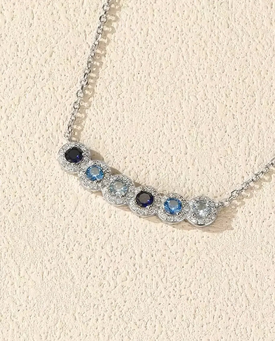 Blue Ombre Bar Necklace
