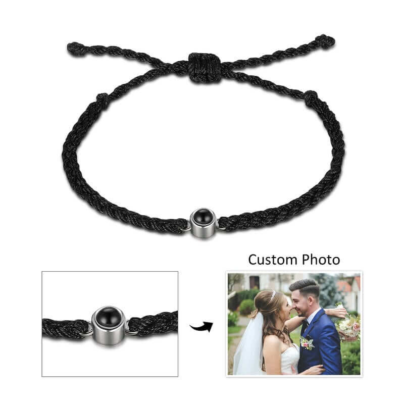 Braided Rope Photo Projection Bracelet