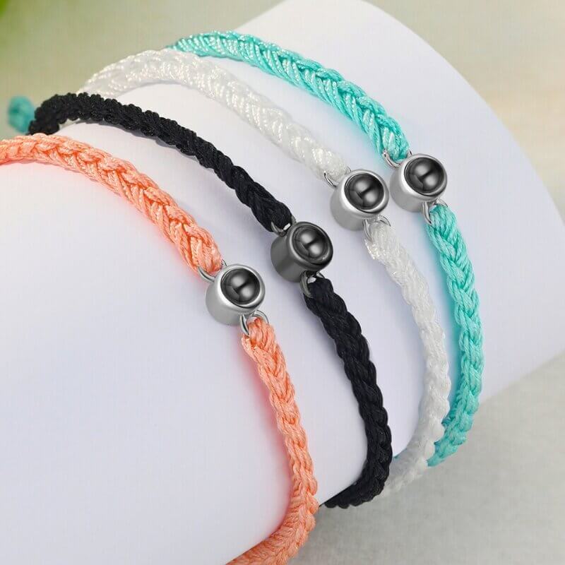 Braided Rope Photo Projection Bracelet