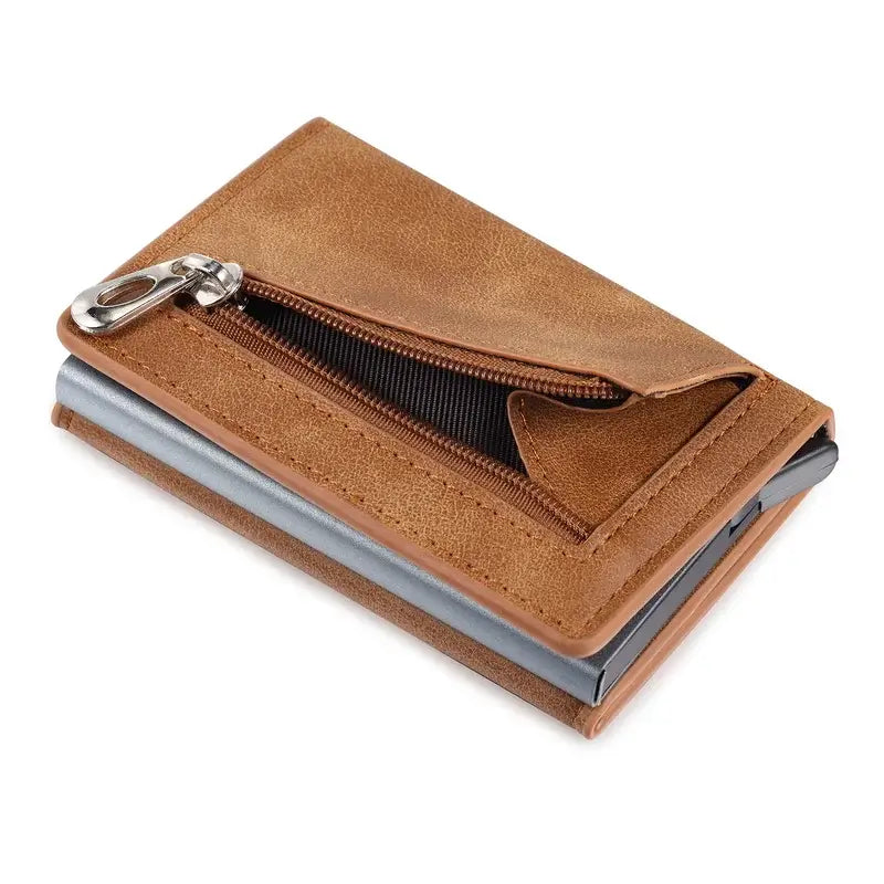 Brown Leather Men's Personalised Wallet with Engraving