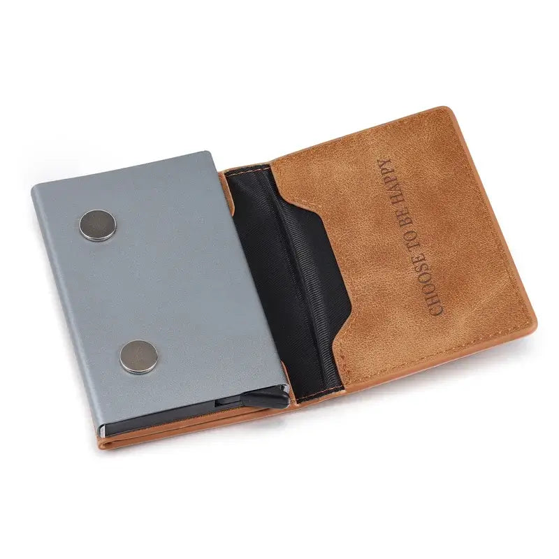 Brown Leather Men's Personalised Wallet with Engraving