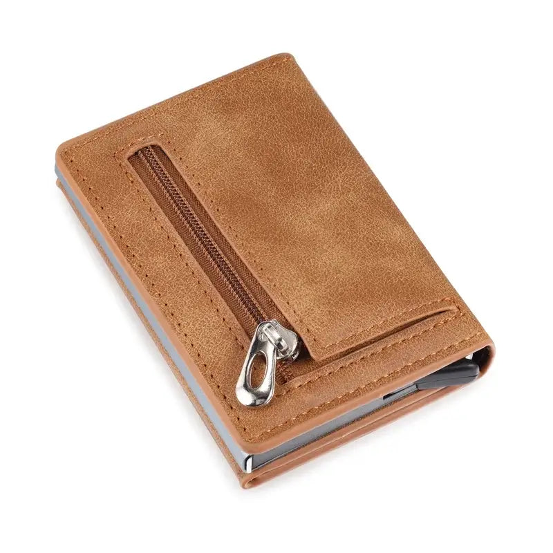 Brown Leather Men's Personalised Wallet with Engraving