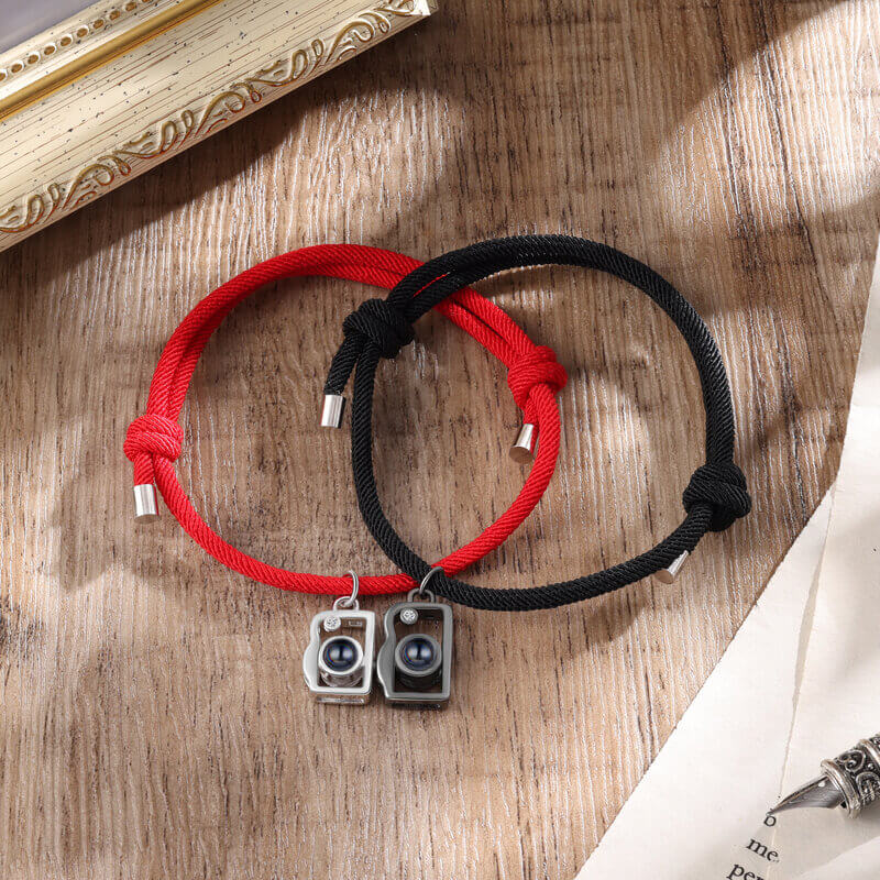 Couple Photo Projection Bracelet Camera Charms