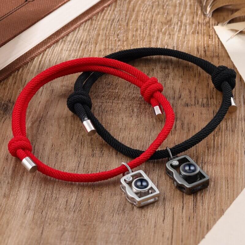 Couple Photo Projection Bracelet Camera Charms