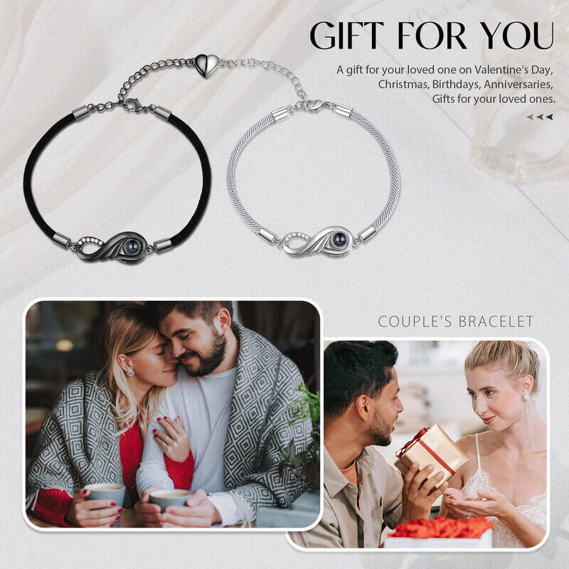 Photo Bracelet Projection Bracelet Hidden Photo Bracelet Couple Bracelet  Anniversary Gift for Her Personalised Bracelet for Her 