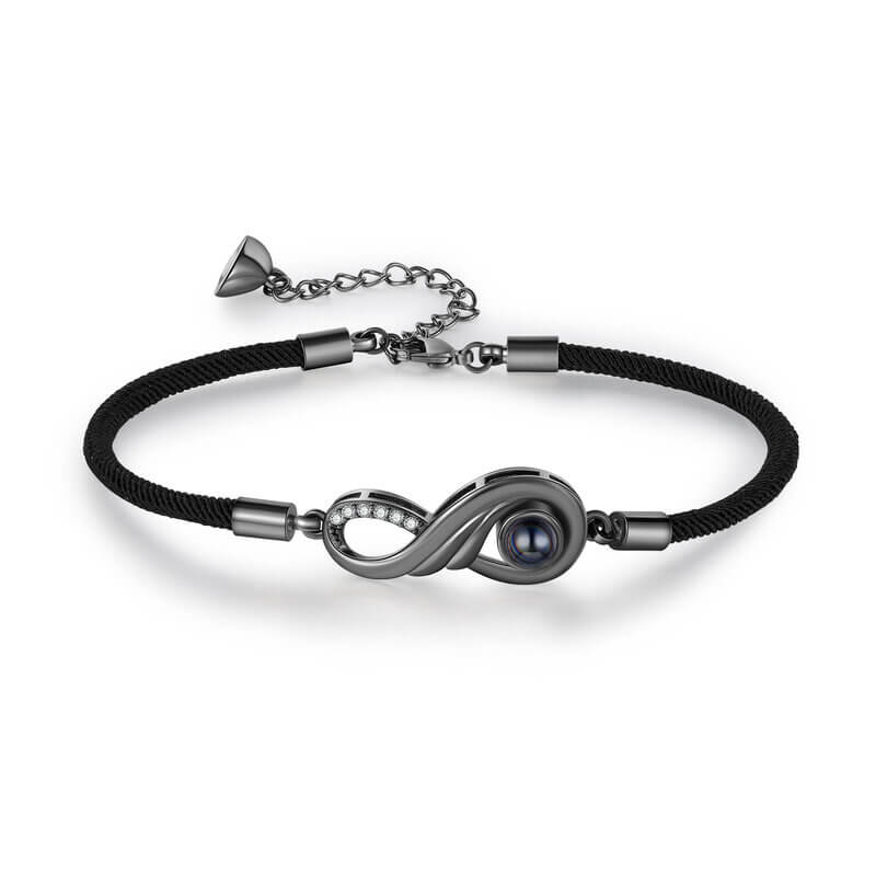 Couple Photo Projection Bracelet Infinity Charms