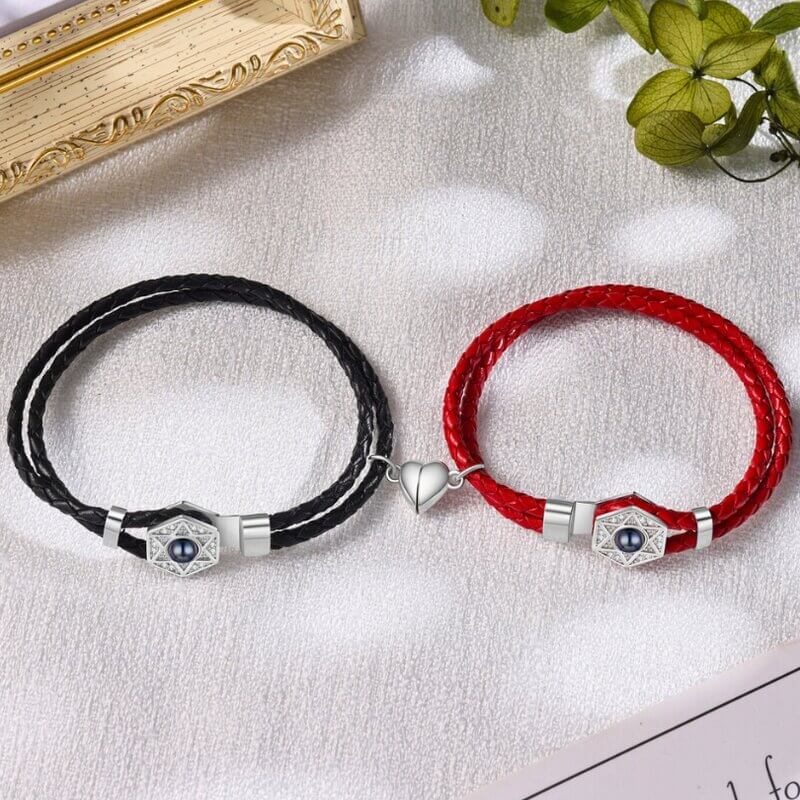 For Him Custom Photo Projection Bracelet Eye Charm Photo