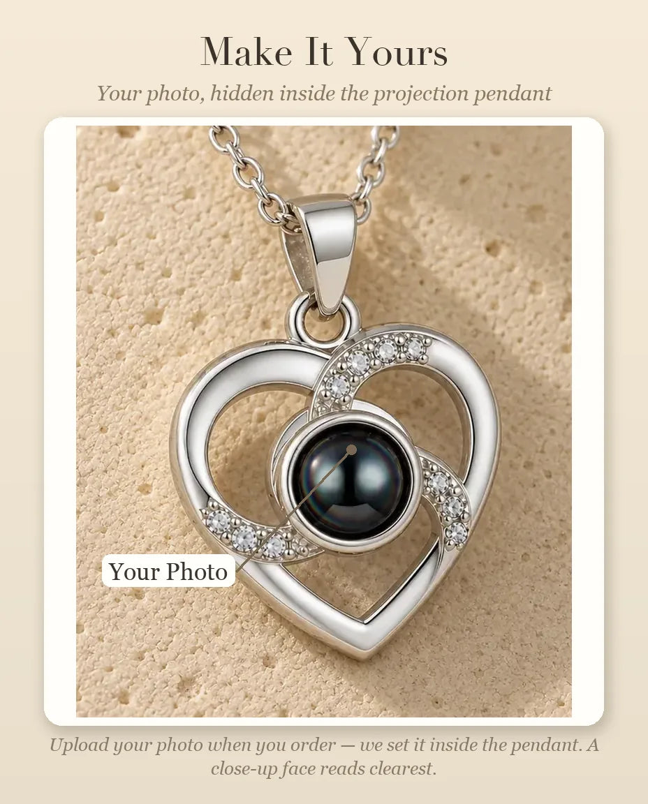Personalised Photo Projection Necklace with Picture Inside - personalisation guide: photo upload