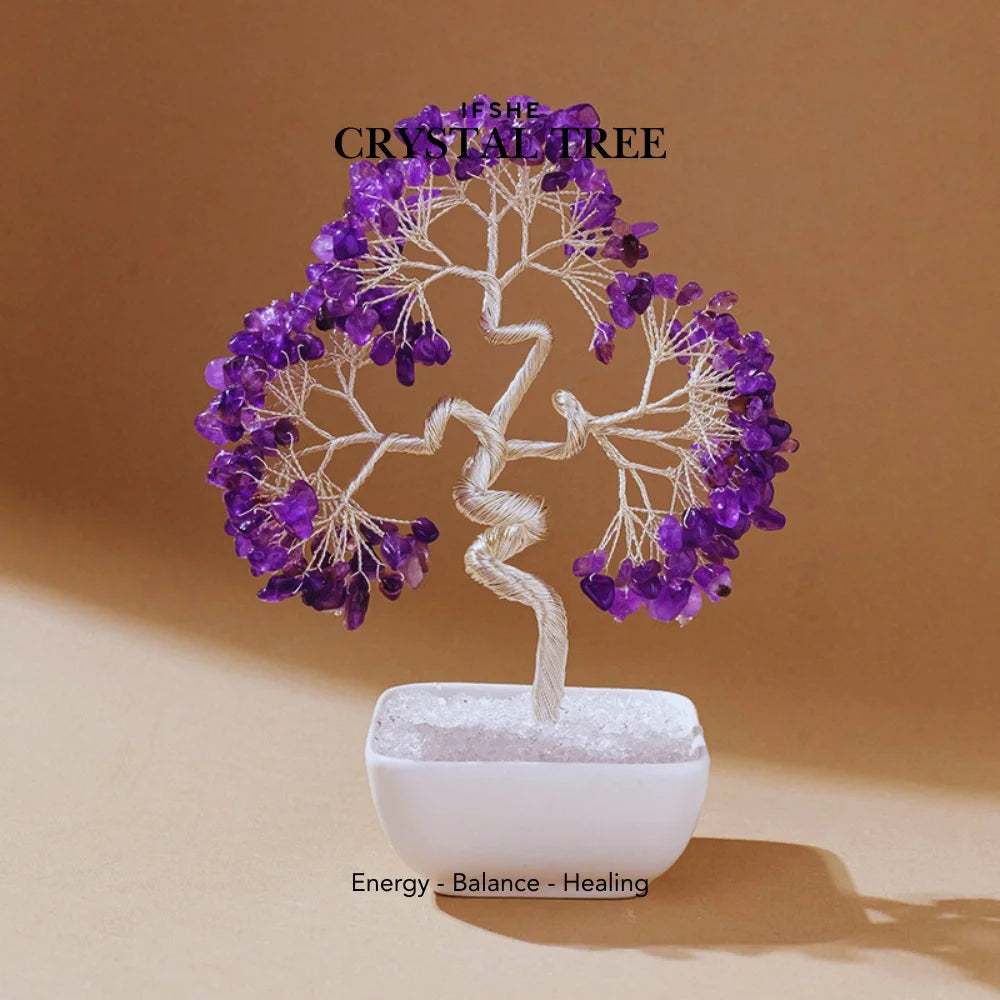 Crystal Tree – Aquamarine, Amethyst, Rose Quartz, Opalite