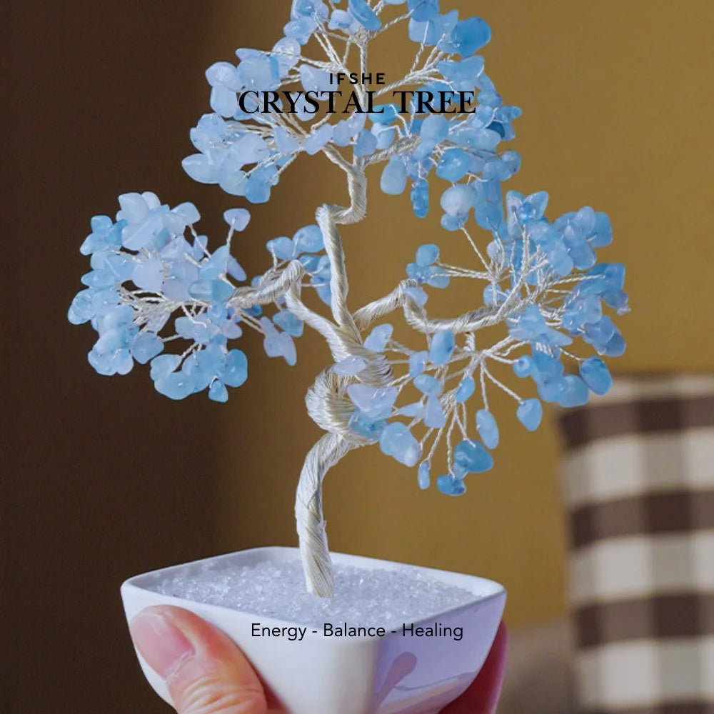 Crystal Tree – Aquamarine, Amethyst, Rose Quartz, Opalite