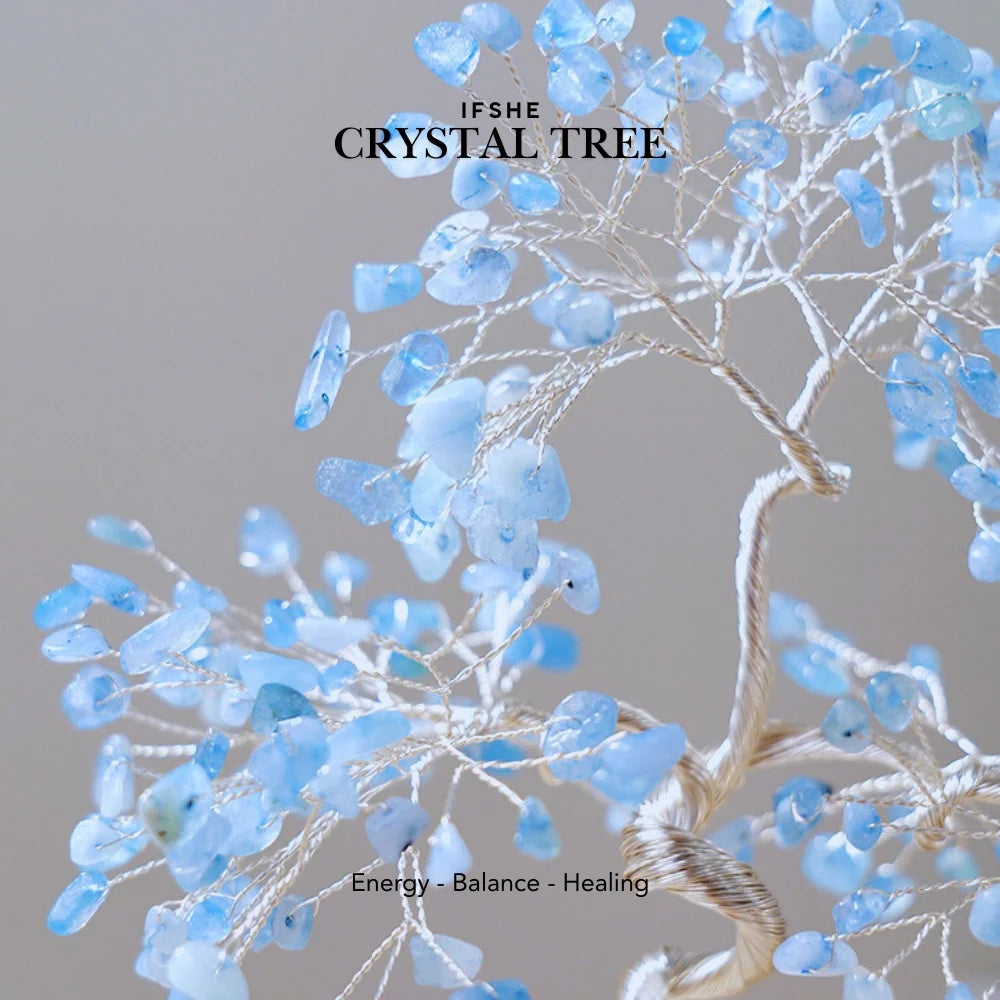 Crystal Tree – Aquamarine, Amethyst, Rose Quartz, Opalite