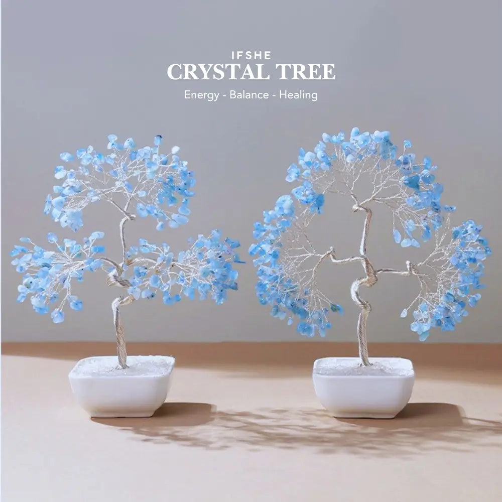 Crystal Tree – Aquamarine, Amethyst, Rose Quartz, Opalite