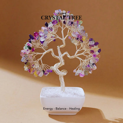 Crystal Tree – Aquamarine, Amethyst, Rose Quartz, Opalite