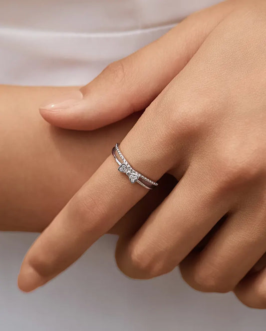 Cubic Zirconia Bow Ring