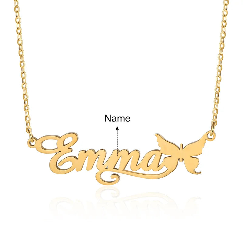 Sterling Silver Name Necklace, Personalised Name Jewellery, Custom Name Necklace Gold/Silver/Rose Gold