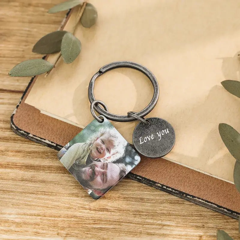 Personalised Photo Keyring | Daddy Keyring | Calendar Keyring