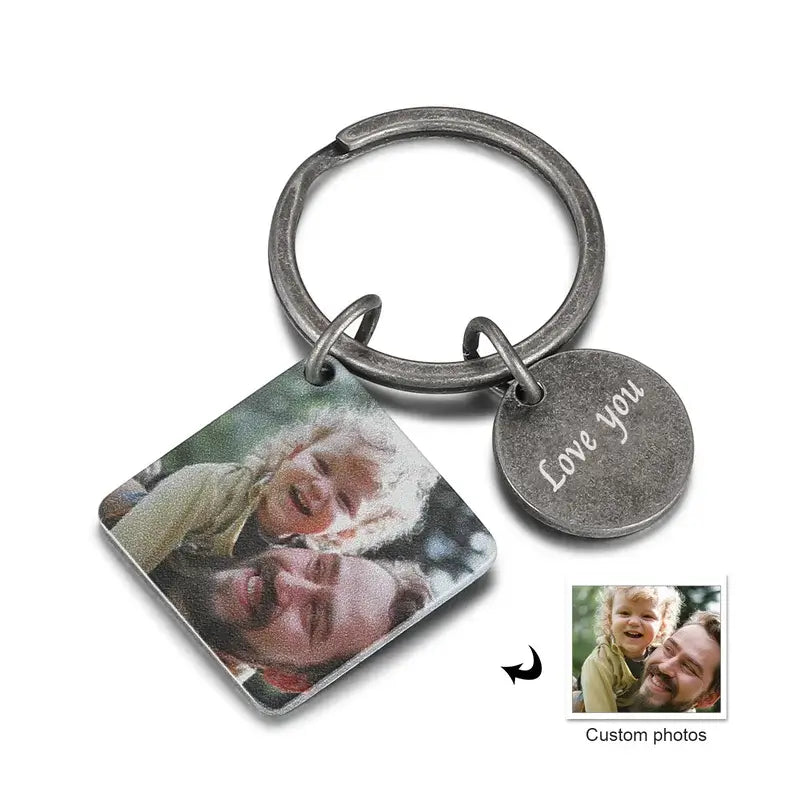 Personalised Photo Keyring | Daddy Keyring | Calendar Keyring