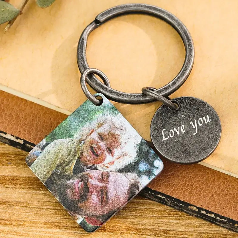 Personalised Photo Keyring | Daddy Keyring | Calendar Keyring