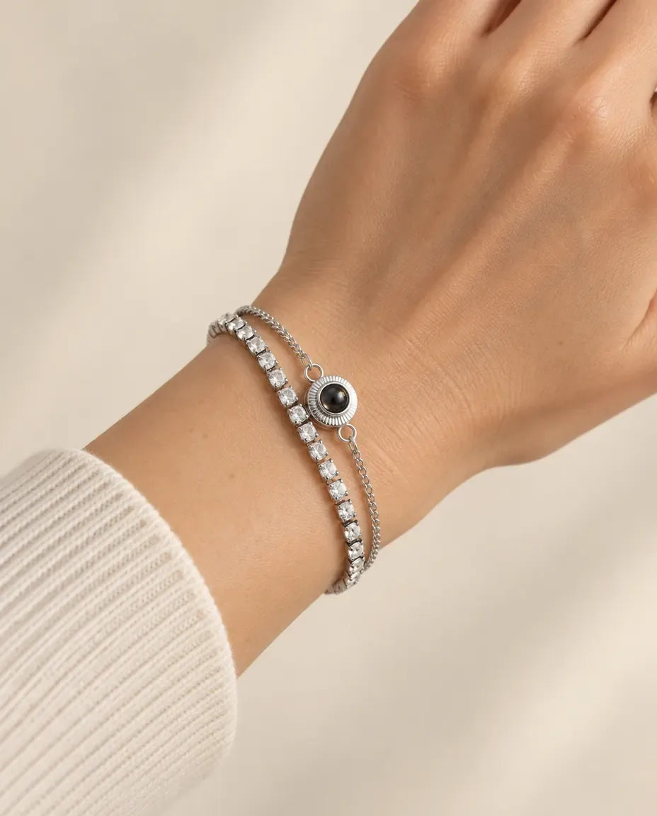 Photo Projection Bracelet - worn on a model