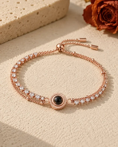 Photo Projection Bracelet - in rose gold finish