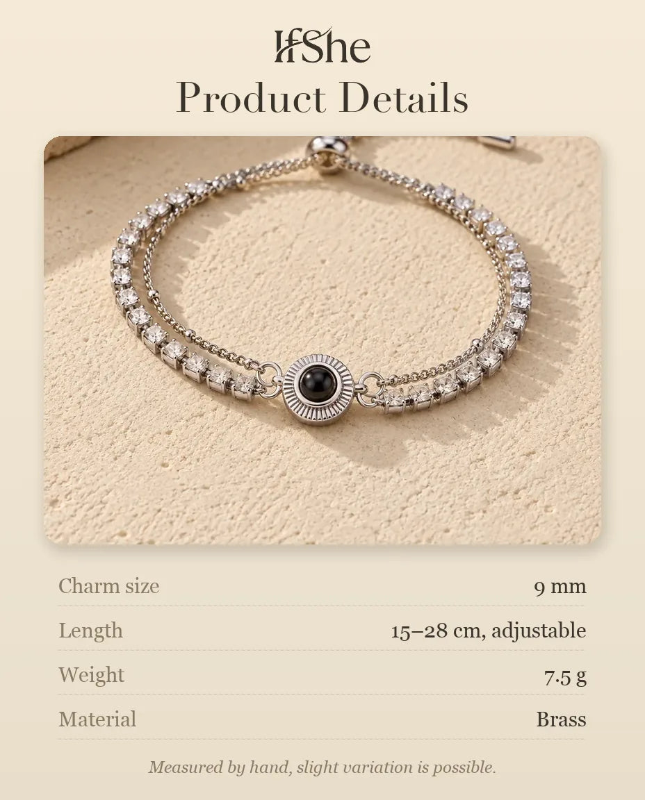 Photo Projection Bracelet - size and material details