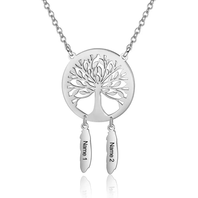 Family Tree Necklace | Engraved Family Name Necklace