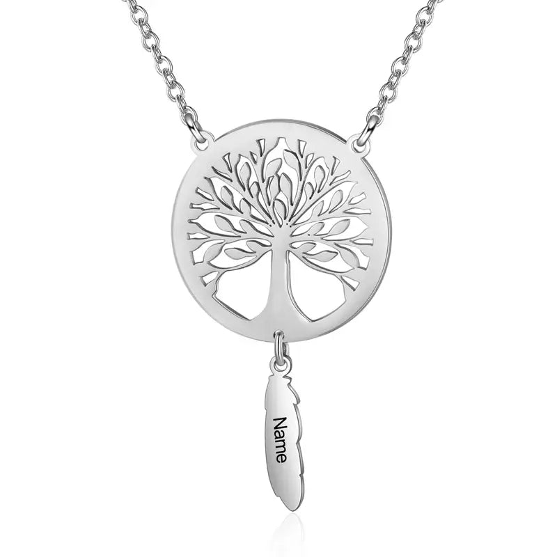 Family Tree Necklace | Engraved Family Name Necklace