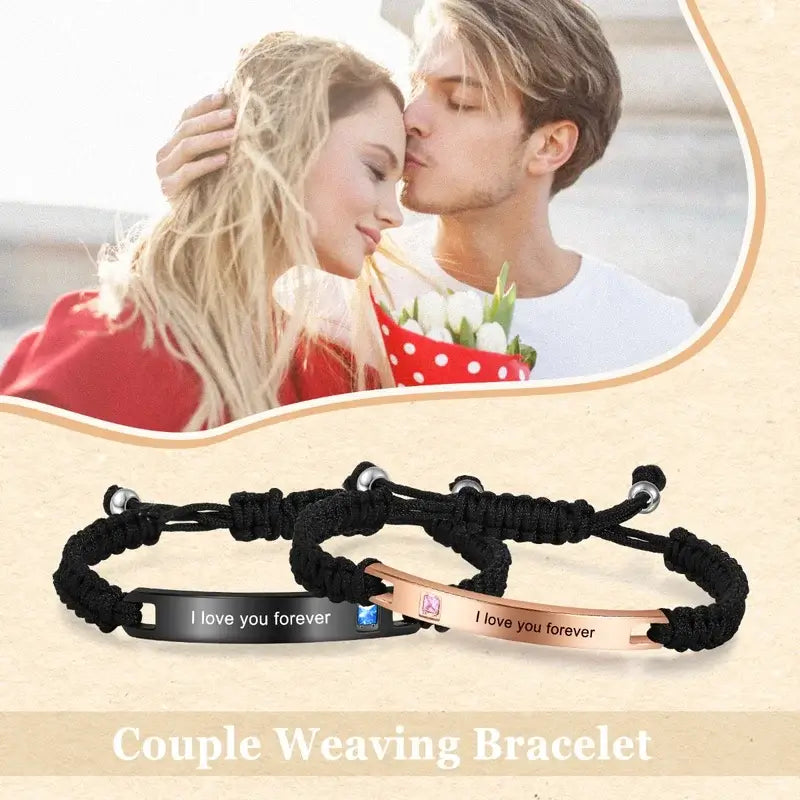 Matching Bracelets | Matching Bracelets for Couples | Couple Bracelets with Name