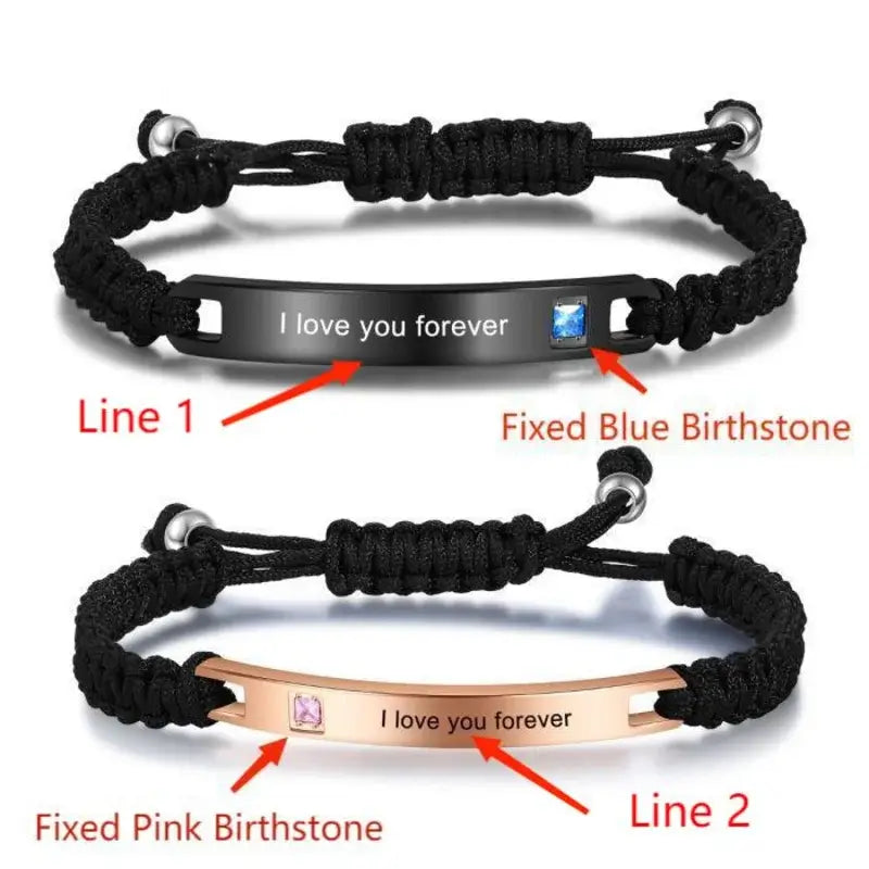 Matching Bracelets | Matching Bracelets for Couples | Couple Bracelets with Name