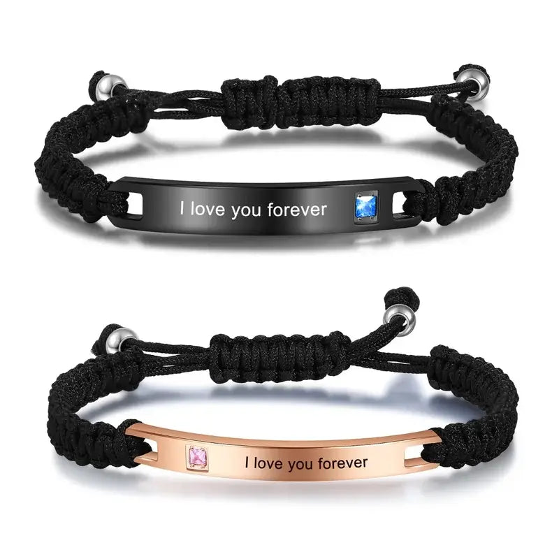 Matching Bracelets | Matching Bracelets for Couples | Couple Bracelets with Name