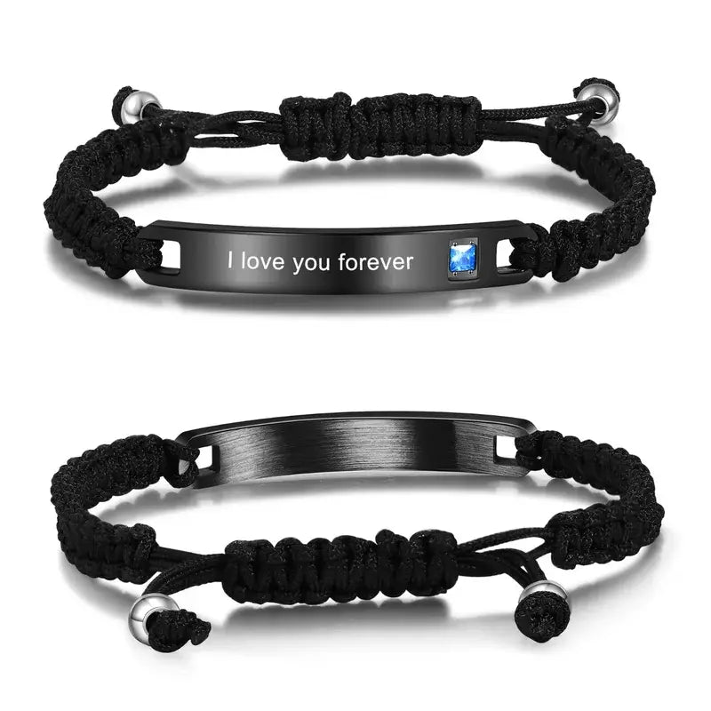 Matching Bracelets | Matching Bracelets for Couples | Couple Bracelets with Name