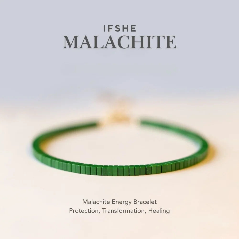 Genuine Malachite Energy Bracelet Duo – Deep & Light Green Set for Inner Renewal