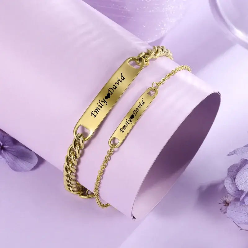 His and hers gold bracelets discount