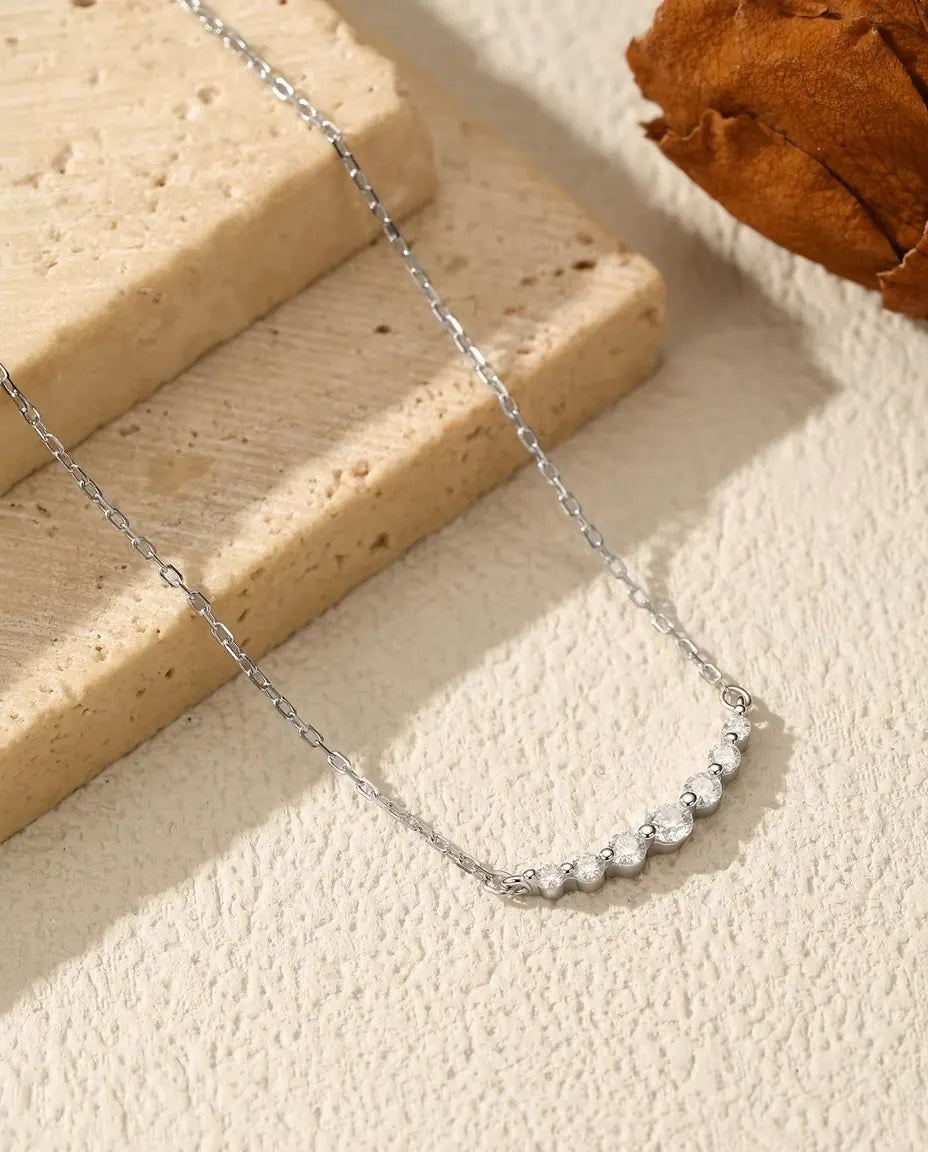 Graduated Moissanite Necklace