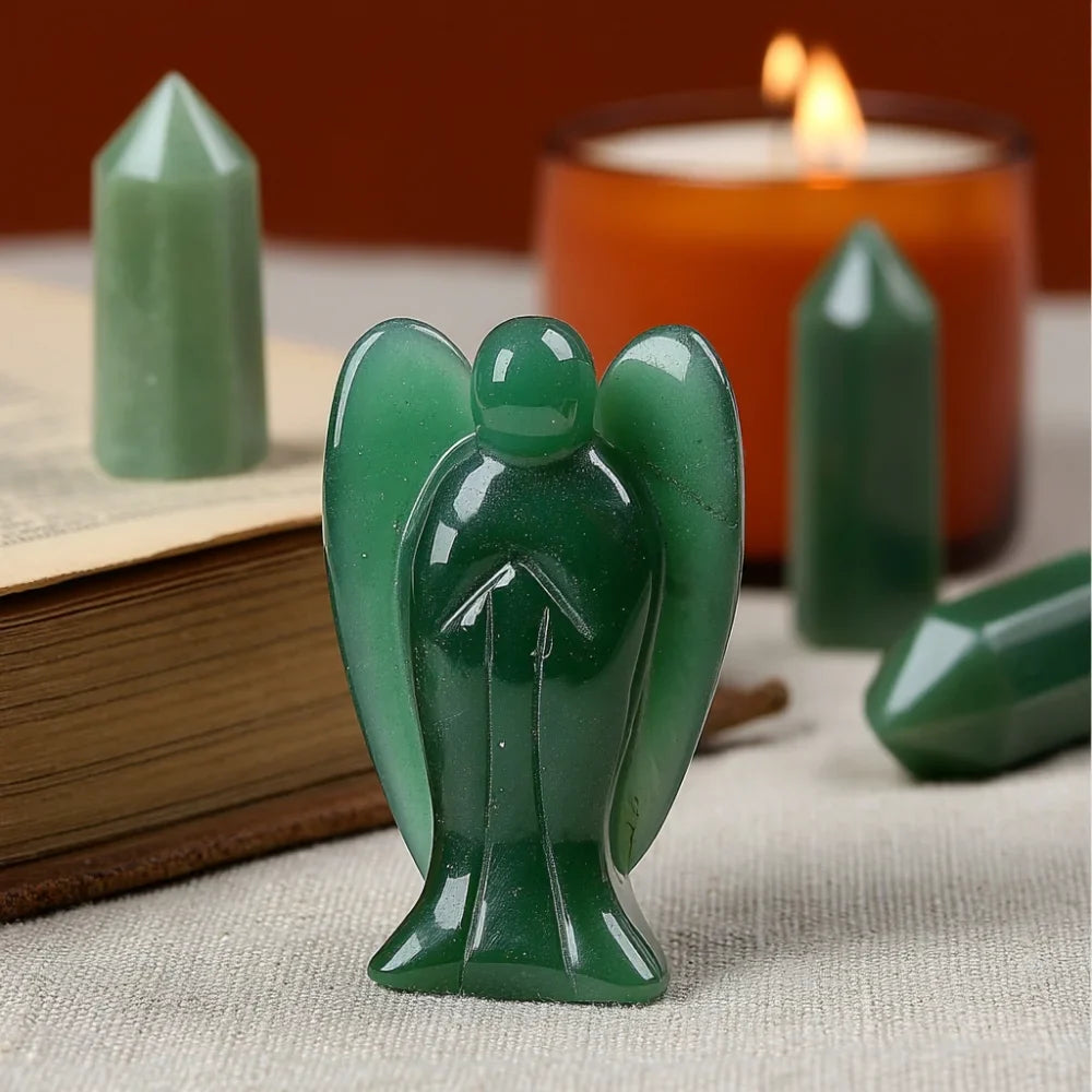 Green Aventurine Angel - Heart Harmony