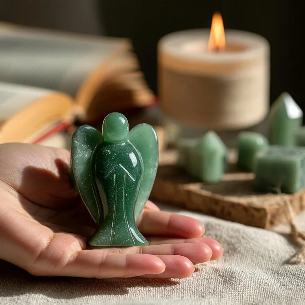 Green Aventurine Angel - Heart Harmony