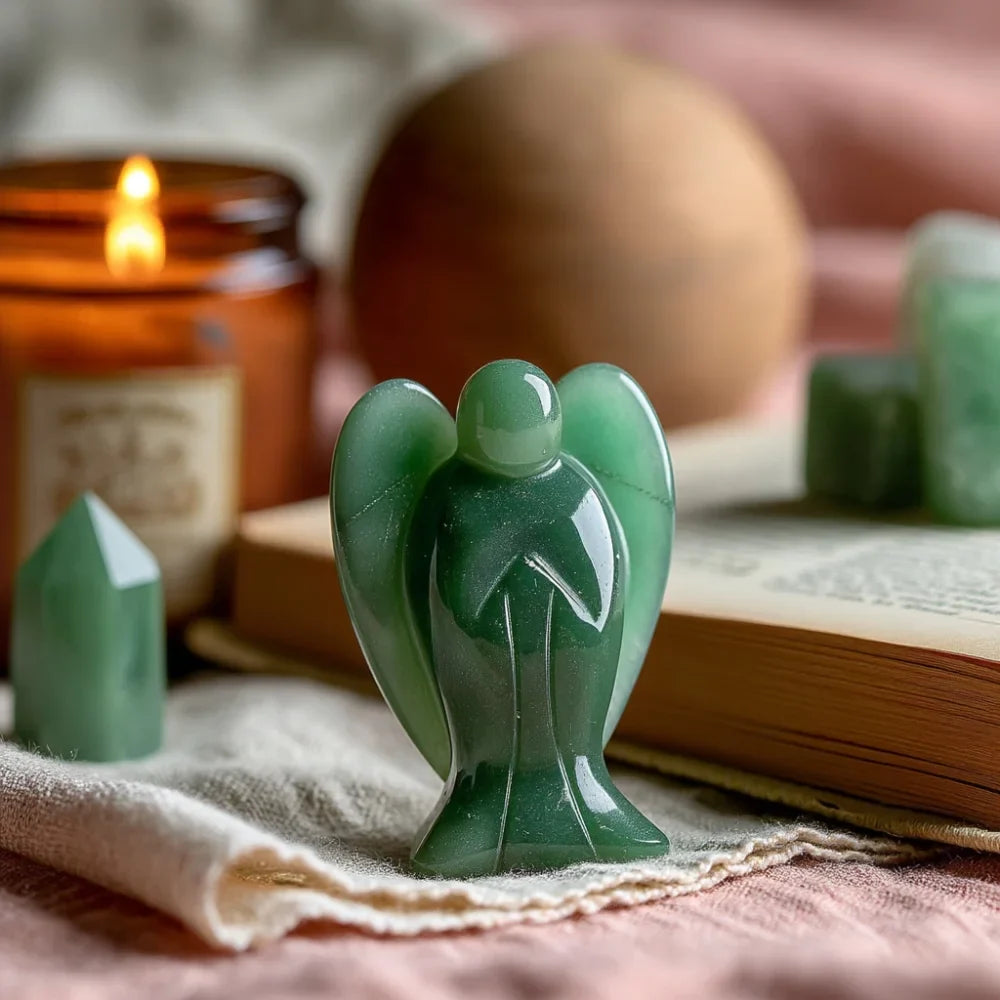 Green Aventurine Angel - Heart Harmony
