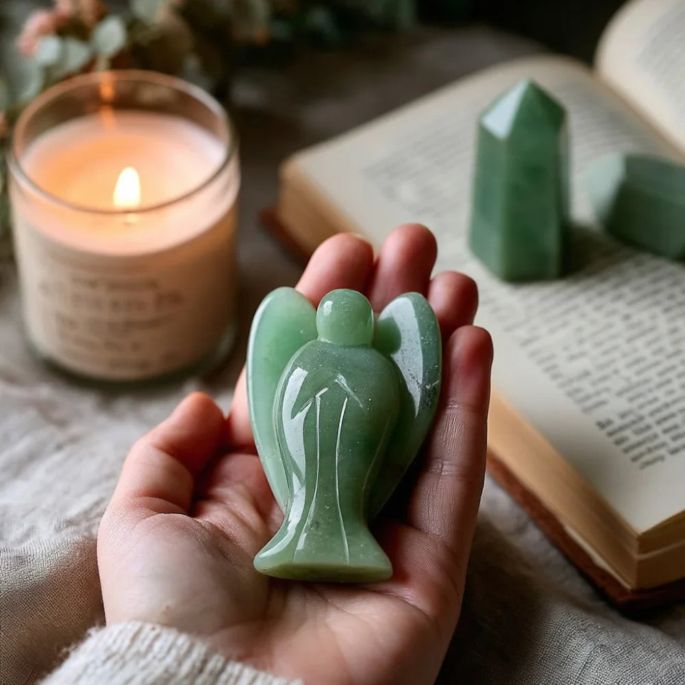 Green Aventurine Angel - Heart Harmony