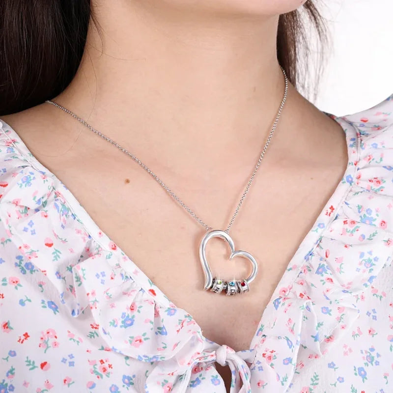 Heart Personalised Mum Necklace with Children s Names and